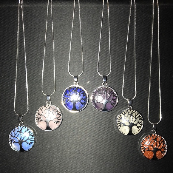 Tree of Life Necklace Genuine Stone - Picture 6 of 6